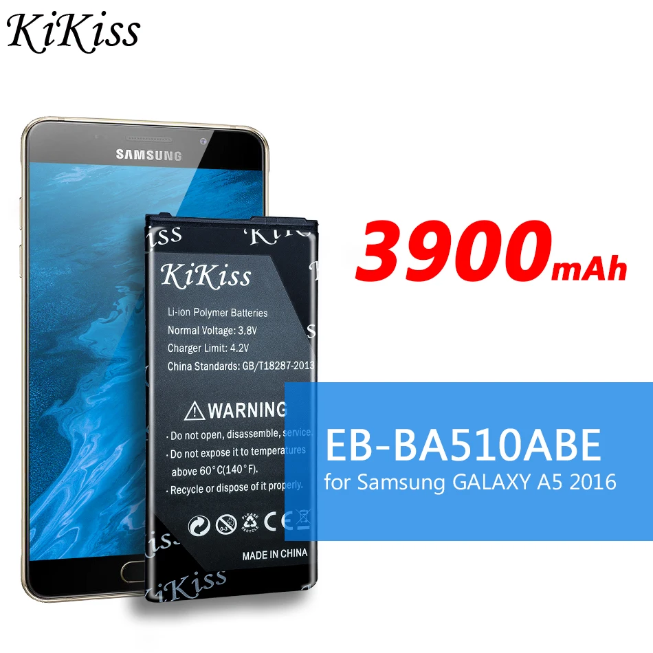 KiKiss Baterijos Samsung GALAXY A3 2016 / A5 2016 Mobilųjį Telefoną, Baterijos orlaivį a310 A310F A510 A510F EB-BA310ABE / EB-BA510ABE