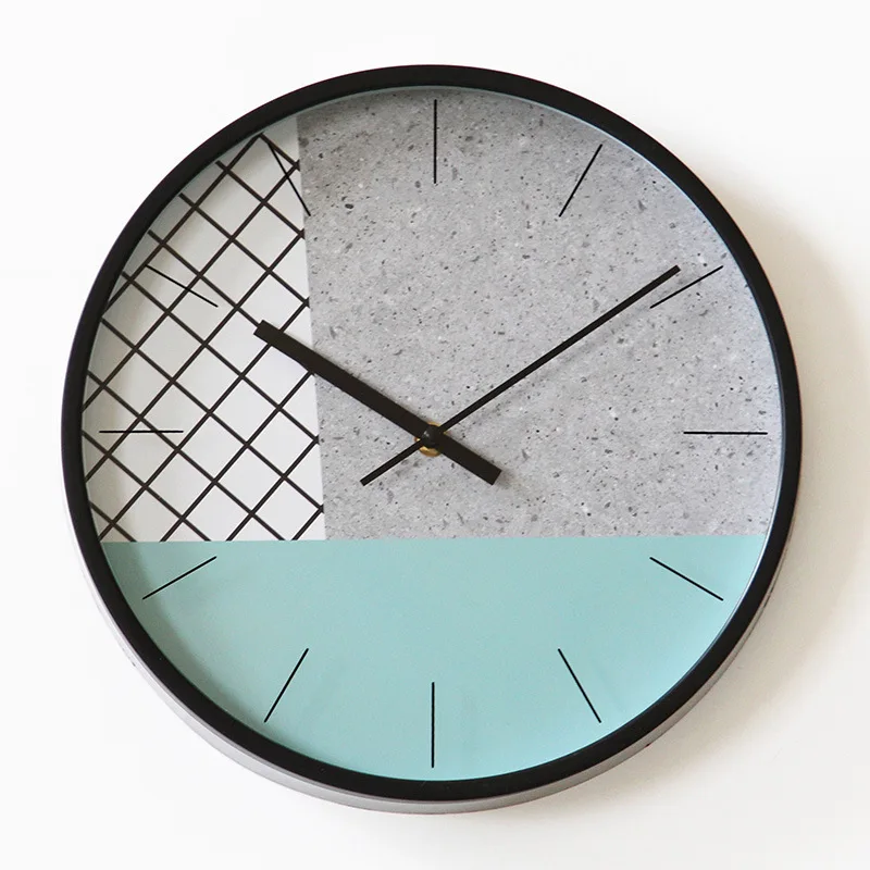 12-colių Kūrybos Minimalistinio Laikrodis Žalia Apvalus Sieninis Laikrodis Modernus Dizainas, Virtuvės, Miegamojo Studijų Išjungti Dekoratyvinis Kvarcinis Laikrodis