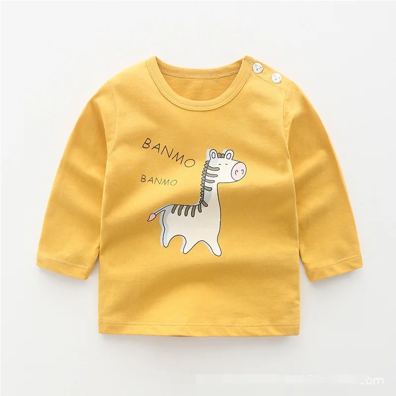 Kūdikių Megztinis ilgomis rankovėmis marškinėliai Kūdikiams Viršūnes Vaikams Dugno Marškinėliai Vaikams Drabužių Medvilnės Berniukų, Mergaičių Apatiniai