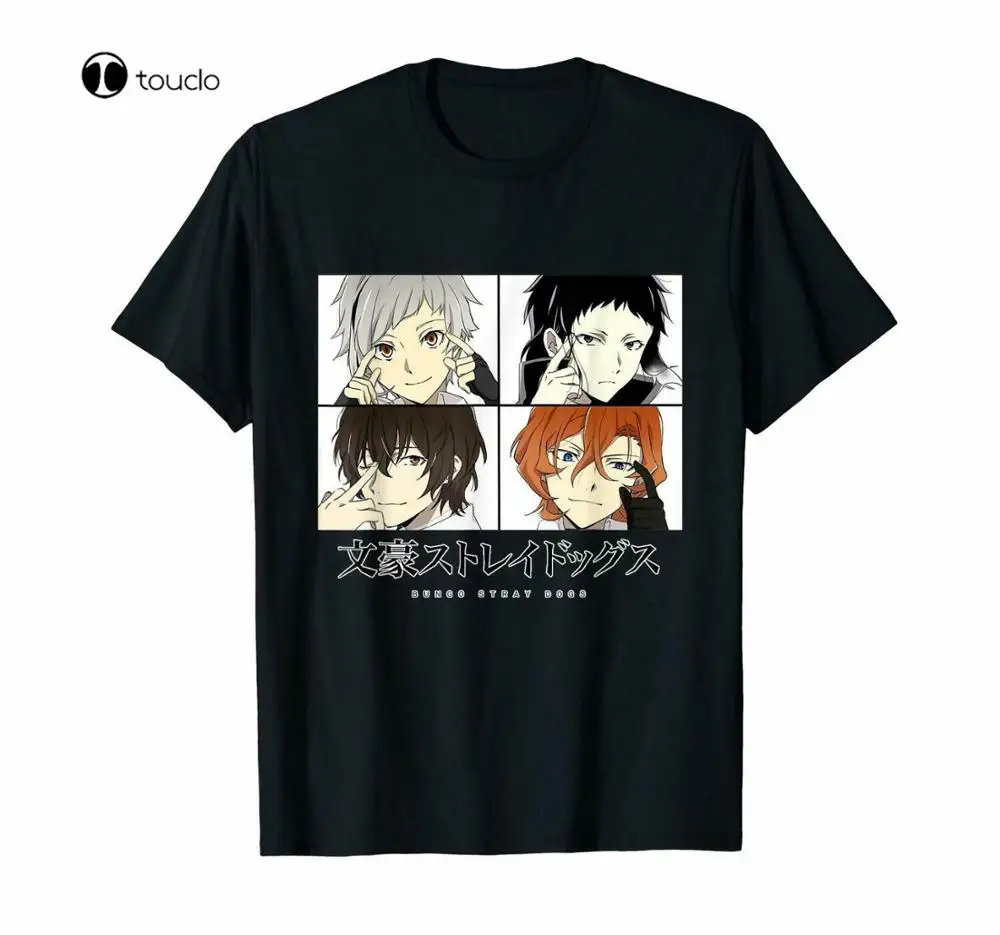 Bungo Benamių Šunų Komanda Mielas Dazai Osamu Detektyvas Juokinga Manga, Anime, Juoda T-shirt