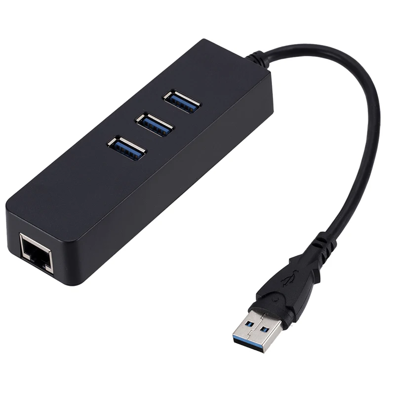 3 Prievadai USB 3.0 HUB USB į Rj45 Lan Tinklo plokštė, USB Gigabit Ethernet Adapter Macbook Mac Desktop + Micro USB Įkroviklio Kabelį
