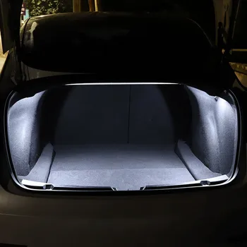 2vnt Automobilio LED Durų Apšvietimas Kamieno Įkrovos Kojoms Lempos, daiktadėžės Lemputė Apšvietimo Tesla Model 3 X S-2018 M. Aksesuaras