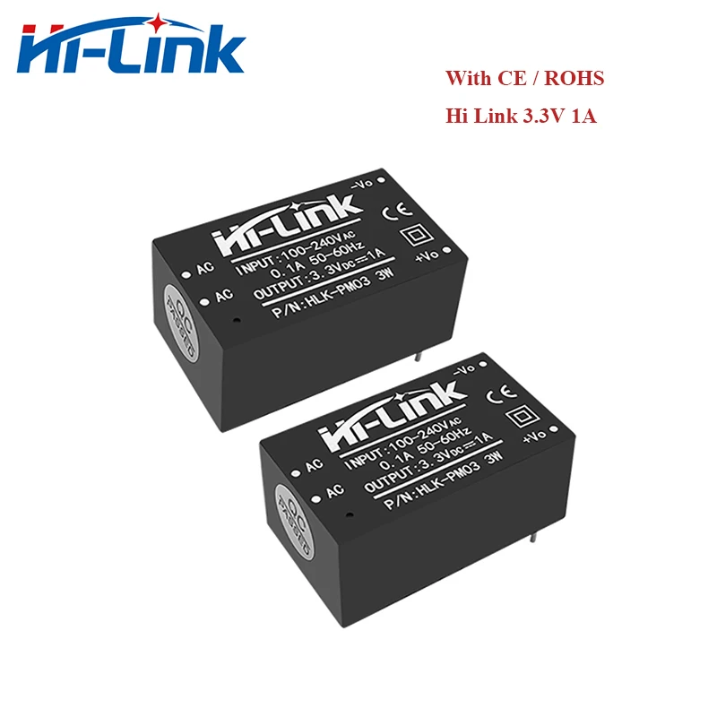 Nemokamas pristatymas 2vnt Hi-Link 220V 3.3 V 3W mini maitinimo modulis protingas buitinių jungiklis, srovės transformatorius dc HLK-PM03