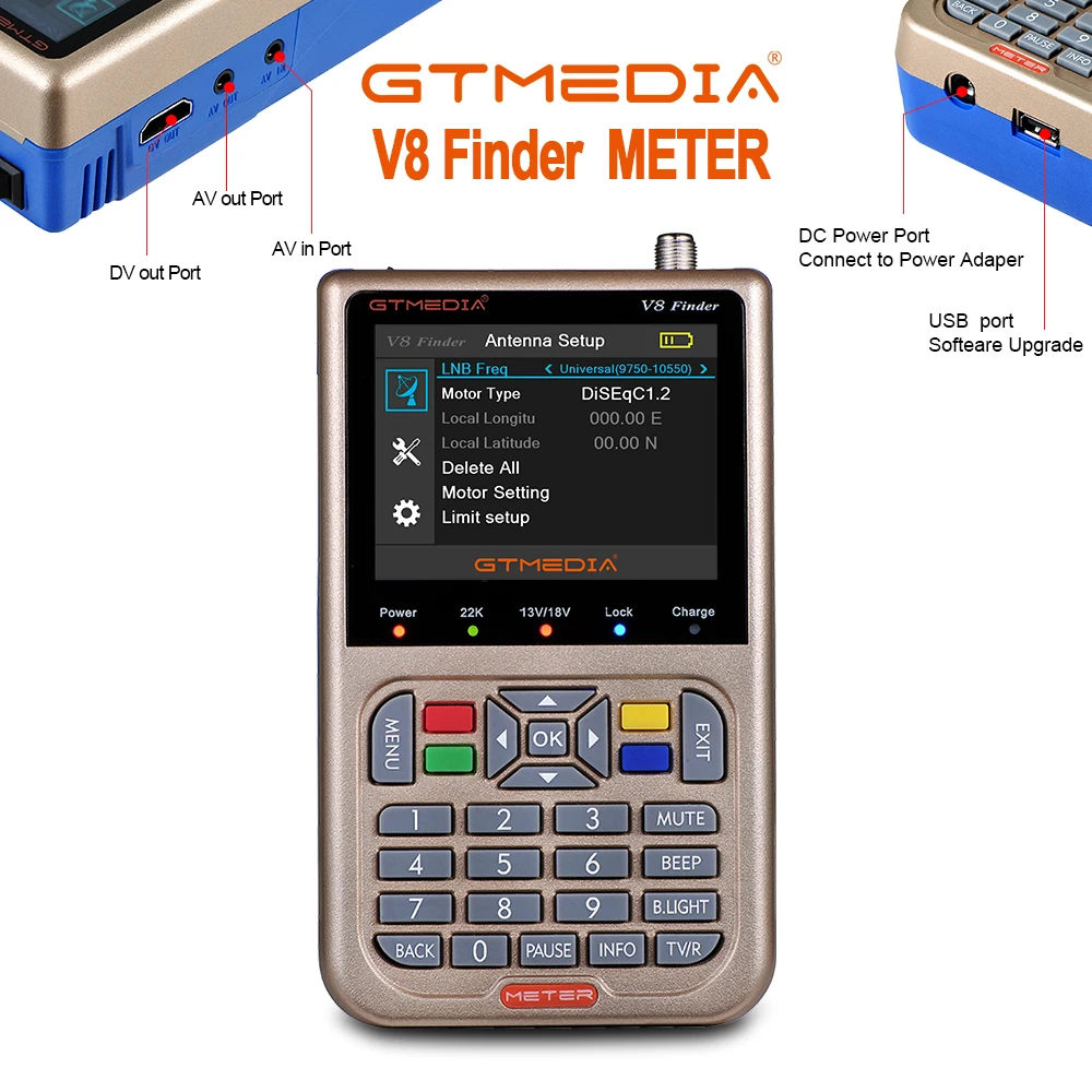 GTmedia V8 Finder DVB-S2/S2X Palydovinės Metrų Palydovų Ieškiklis satfinder geriau nei freesat v8 ieškiklis SATLINK WS-6906 6916 6950