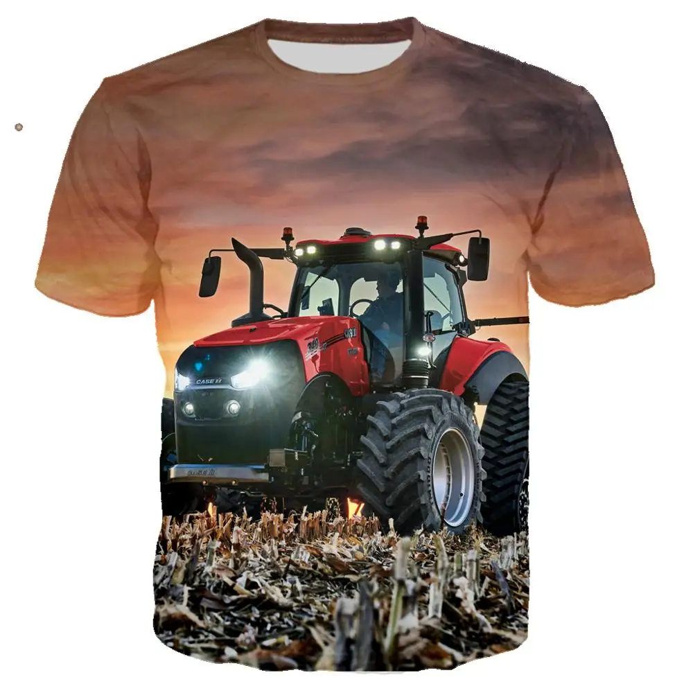 3D Spausdinimo Naujų Automobilių Traktoriaus t marškinėliai vyriški marškinėlius Vyrų, Moterų Atsitiktinis Streetwear hip-hop Berniukas Tee drabužius harajuku Viršūnes Camiseta hombre