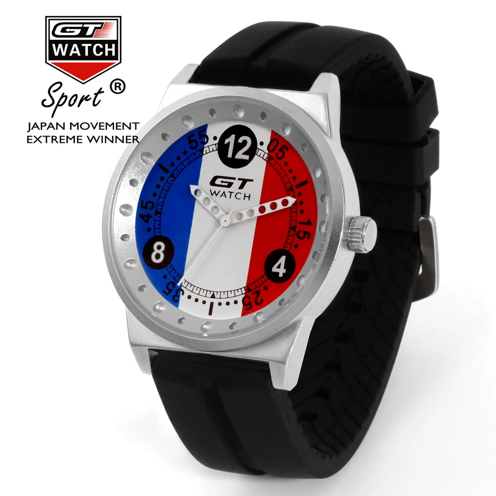 GT Žiūrėti Vyrų Mados Prekės ženklo Laikrodžiai Vokietijos Vėliava F1 Sporto Laikrodžiai Silikono Dirželis Kvarcas-Žiūrėti relogio masculino reloj hombre