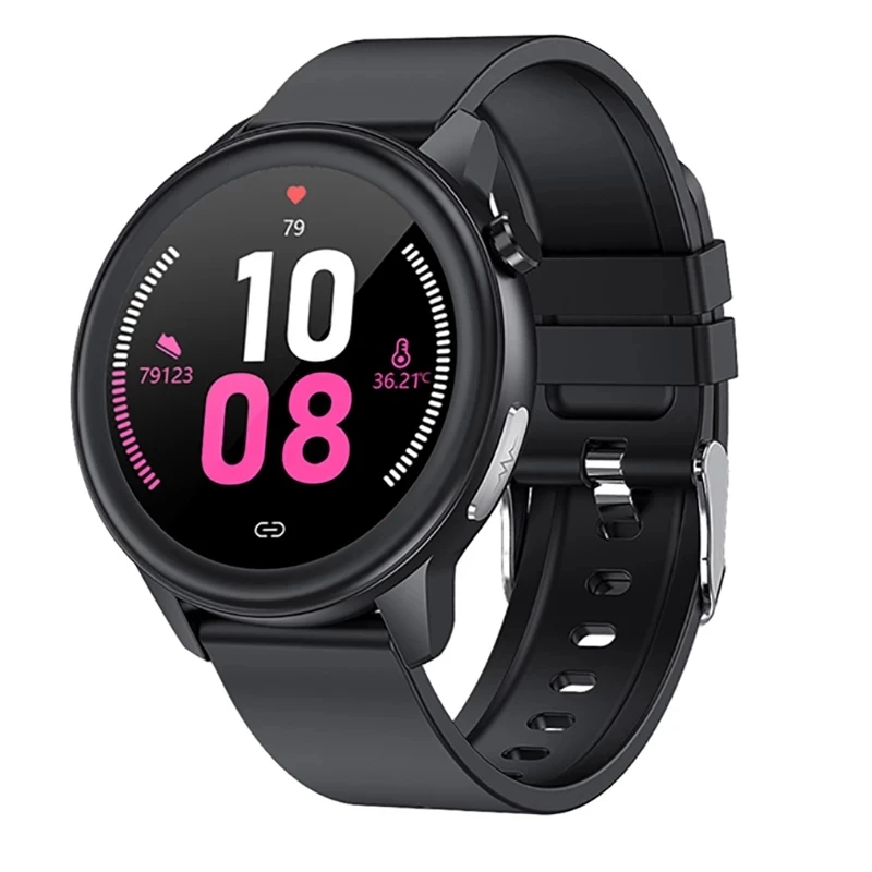 2021 Smart Watch Vyrai Moterys Temperatūros Matavimo IP68 Vandeniui PPG+EKG Širdies ritmo Monitorius Fitness Tracker Smartwatch E80