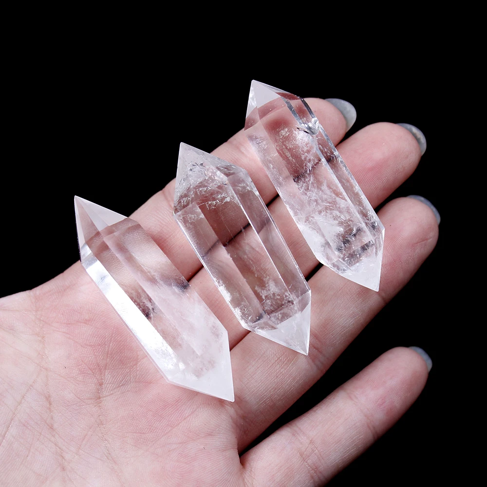 Runyangshi Natūralus Baltas Kristalų 40-60MM Kvarco Kristalo Akmens aišku, kvarco Taško Gydymo Šešiakampe Lazdelė Gydymo Akmuo