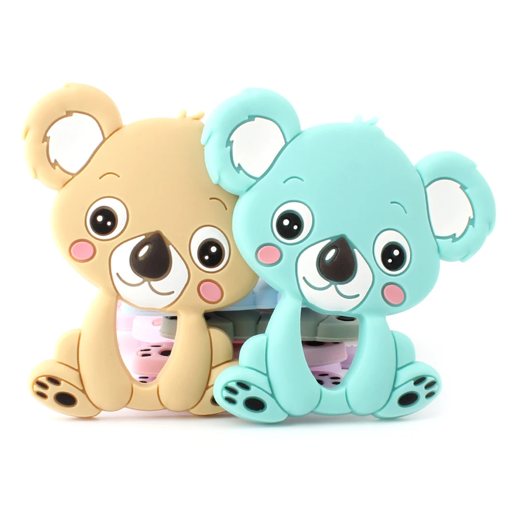 Laikyti&Augti 10vnt Silikono Kūdikis Koala Teether Animacinių filmų Kramtyti BPA Free Naujagimio Žindukas Nuraminti Grandinės 