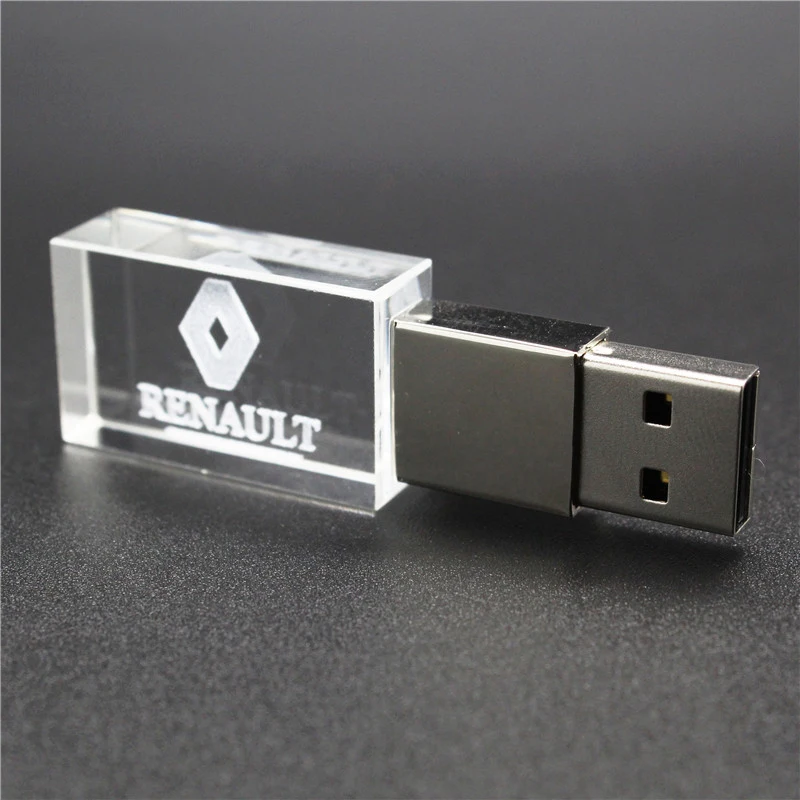 Usb2.0 metalų kristalų Renault automobilių klavišą modelis USB Flash Drive 4GB 8GB 16GB 32GB brangakmenių pen ratai ypatingą dovaną