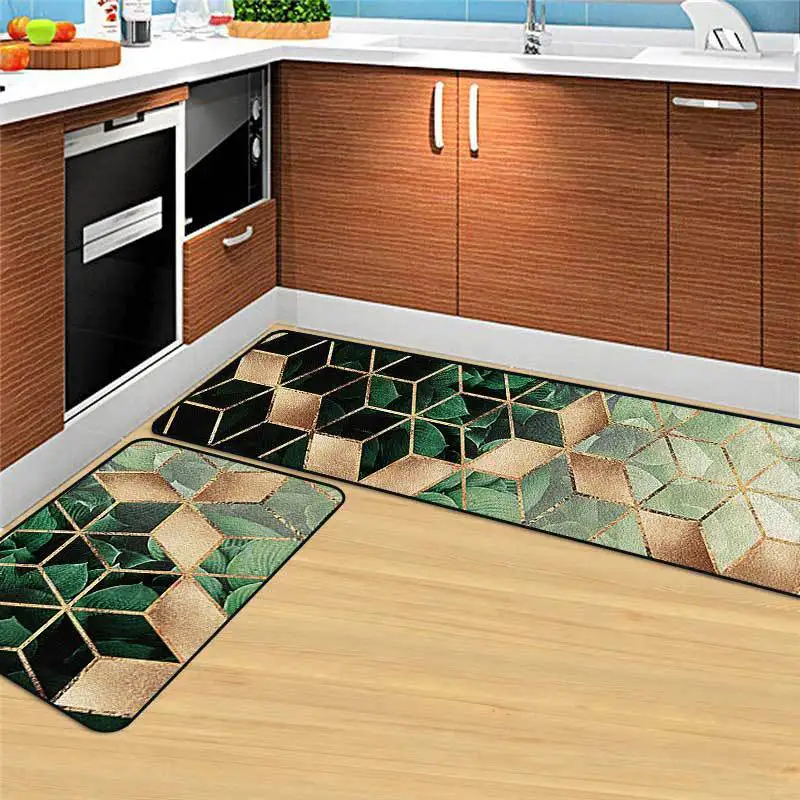 Burbulas Kiss Neslidus Metalo Geometrinis Modelis Virtuvės Kilimų Individualų Naftos-Įrodymas, Virtuvė Mat Šiaurės Stiliaus Mados Kilimas
