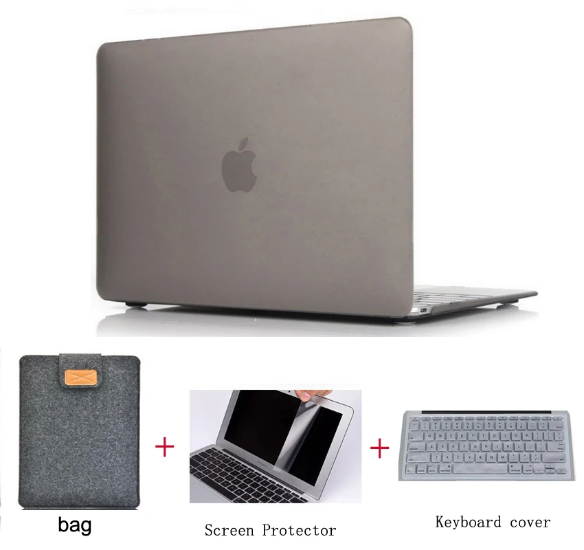Naftos Spausdinimo nešiojamas Kietasis Atveju+Apsauginis Krepšys+klaviatūros Viršelis Macbook Air Pro Touch Baras 