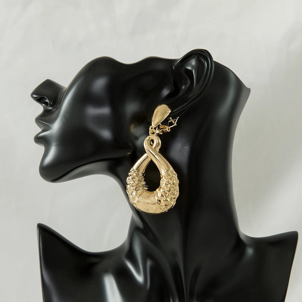 Begalybės simbolis, nėriniai pakabukas lady aukso spalvos, dideli auskarai ilgai didelės Pietų Afrikos pakabukas vestuves pasiūlymą dovana