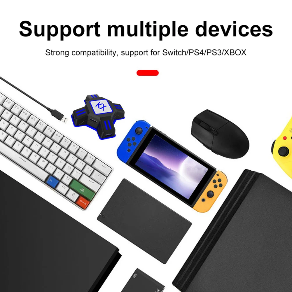 KX USB Žaidimas, Valdiklis, Keitiklis, Klaviatūra, Pele Adapteris, skirtas jungikliui/Xbox/PS4/PS3 Plug and Play Žaidimas Priedai Numatytąjį