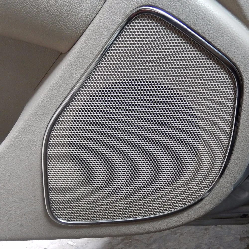 4pcs Nerūdijančio plieno durelių garsiakalbių garso rėmo apima Hyundai Santa Fe CM, 2 kartos 2007 m. 2008 m. 2009 m. 2010 m. 2011 m. 2012 Inokom