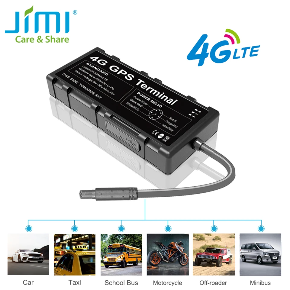 JIMI 4G GPS Tracker GV40 WIFI Hotspot, Vairuotojo Elgesys Vandeniui LTE Ieškiklis Su Naftos Cut-Off Vibracijos ACC Signalą SOS pagal PROGRAMĄ PC