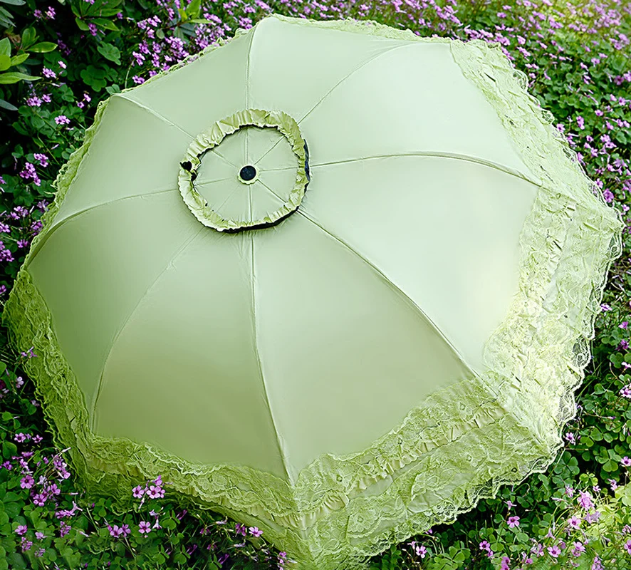 Nėrinių skėtis nuo saulės, skėtis moterų ultra light veidrodėliai saulės skėtis UV Princesė skėtis moteris