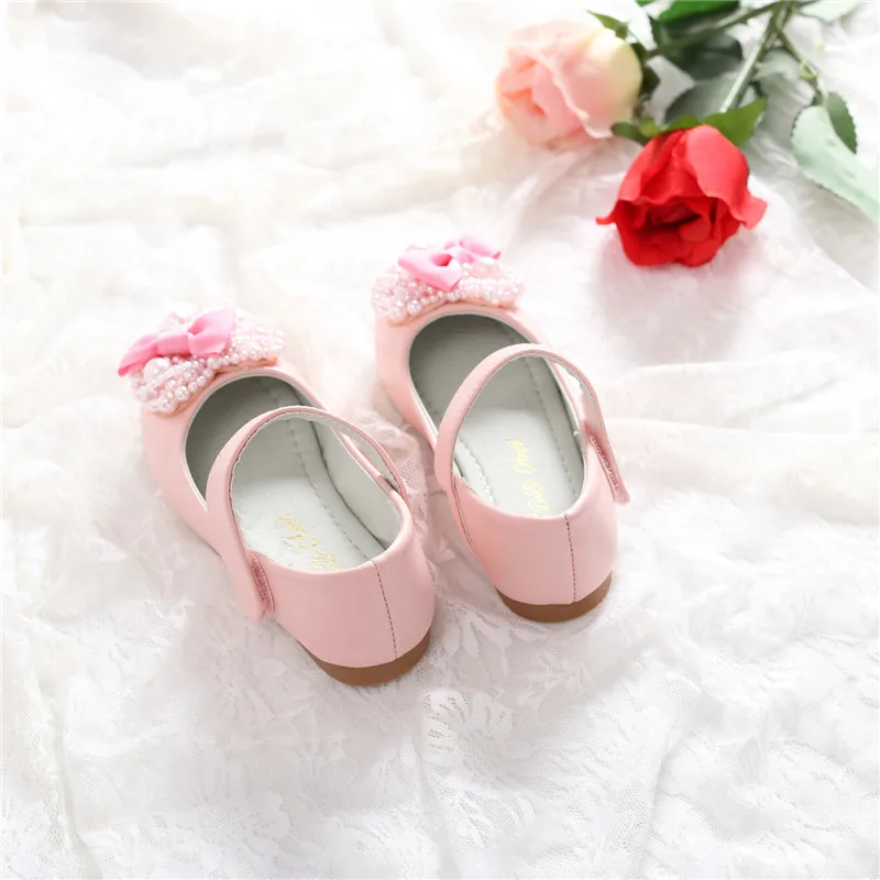 ULKNN 2020 nauja vaikų batai mergaitėms lankas princess bateliai minkšti soled patinka gėlės merginos batų Vaikams vieną batai butas su balta