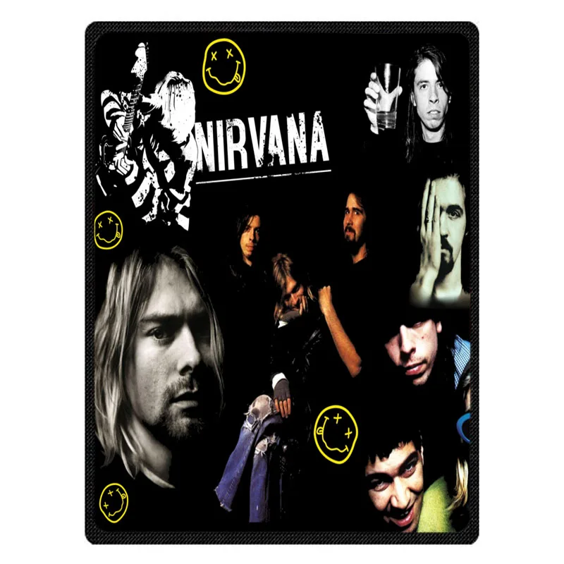 Super Minkštas Flanelė Vilnos Nirvana Spausdinti Antklodės Užsakymą Sofa Cover Žiemą Šiltas Lakštai Kūdikių Mesti Antklodę