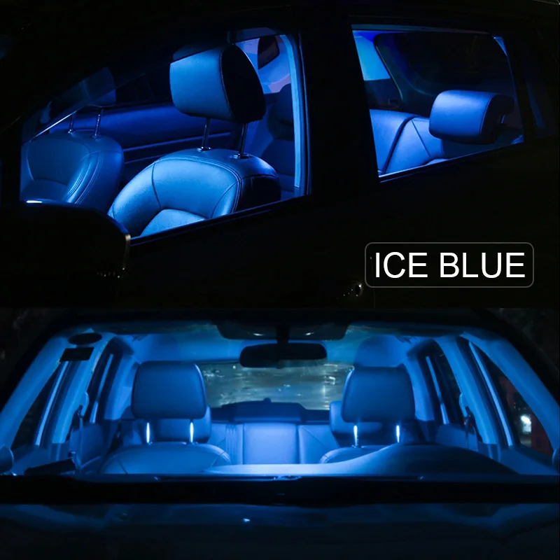 9Pcs Interjero Automobilį LED Lemputės Paketo Komplektas. 2019 M. 2020 M. Honda Civic Žemėlapis Dome Kamieno Kosmetinis Veidrodėlis Licenciją Plokštelės šviesos
