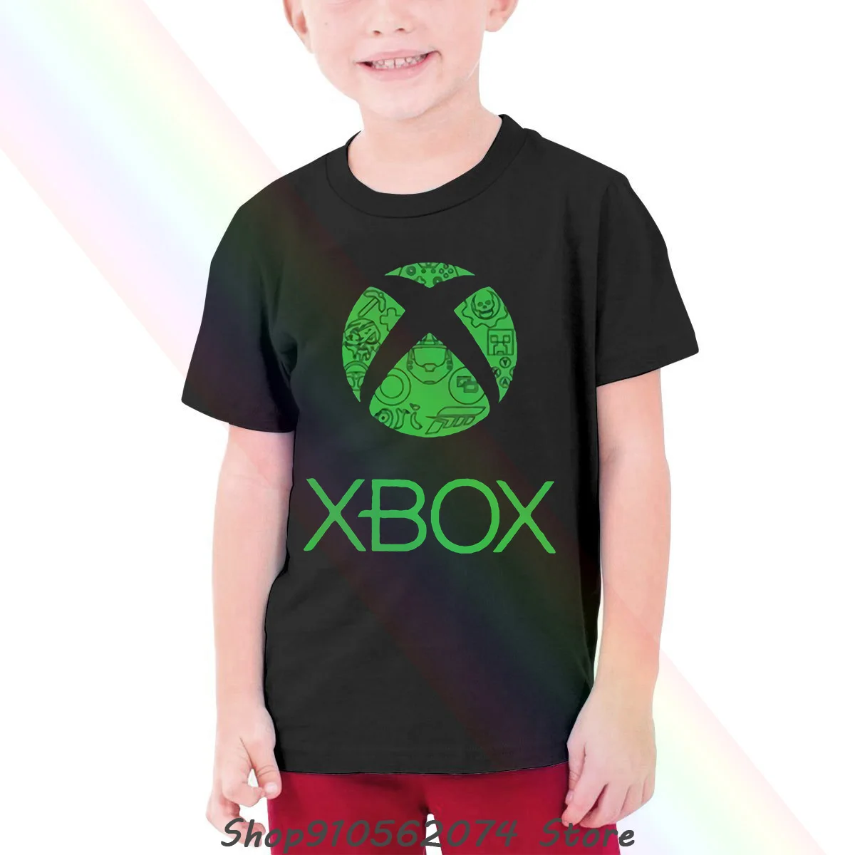 Juoda Microsoft Xbox 360 Vieną Logotipą Vaikų T-shirt Mens Lankelis Šalikas