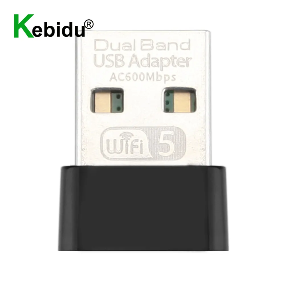 Kebidu 600Mbps USB Wireless 2.4 G&5G Wifi Adapteris Didelės spartos Tinklo plokštė RTL8811 Dual Band 802.11 AC Antena Nešiojamojo kompiuterio Darbalaukį