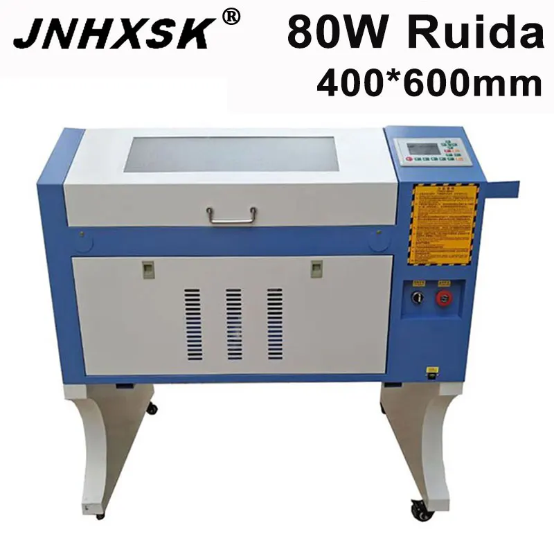 JNHXSK CNC Pjovimas Lazeriu Mašinos RUIDA 4060 Laser Cutting Machine 80W CO2 Lazerio Pjovimo Mediena, Akrilas, Stiklo Graviravimas Mašina