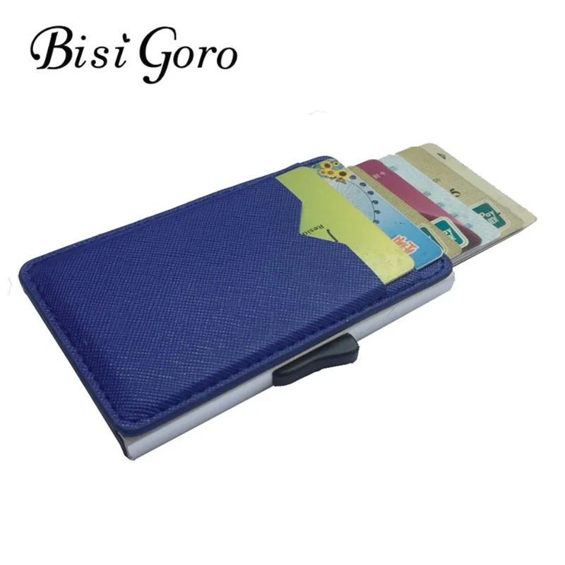 Bisi Goro 2019 nauja RFID pusėje-tiesioginis metalo kortelės turėtojas anti-theft šepetys aliuminio piniginės kūrybos kredito kortelė, krepšys, apsauga