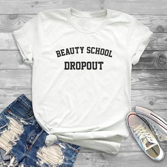 Grožio Mokyklos Nebaigusių Tepalas Filmą T-Shirt Moterims, Camiseta Moterų Vasaros Gatvės Stiliaus Viršūnes Kosmetologijos