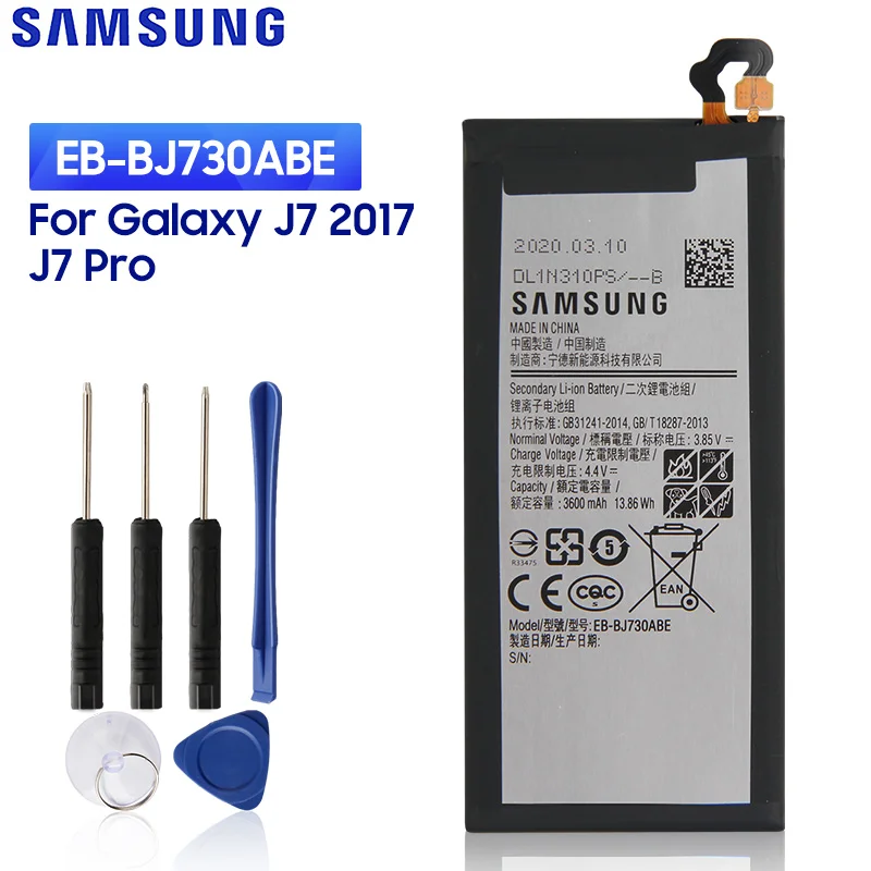 SAMSUNG Originalus Bateriją EB-BJ730ABE Samsung Galaxy J7 Pro J72017 J730F J730G J730DS J730FM J730GM J730K 3600mAh