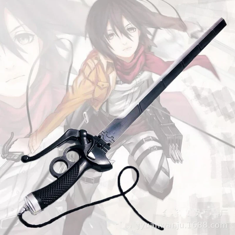Išpuolis Titan Mikasa dvigubas peilis Akermano kardas RivaMika LeviMika kardas cosplay Helovinas prop