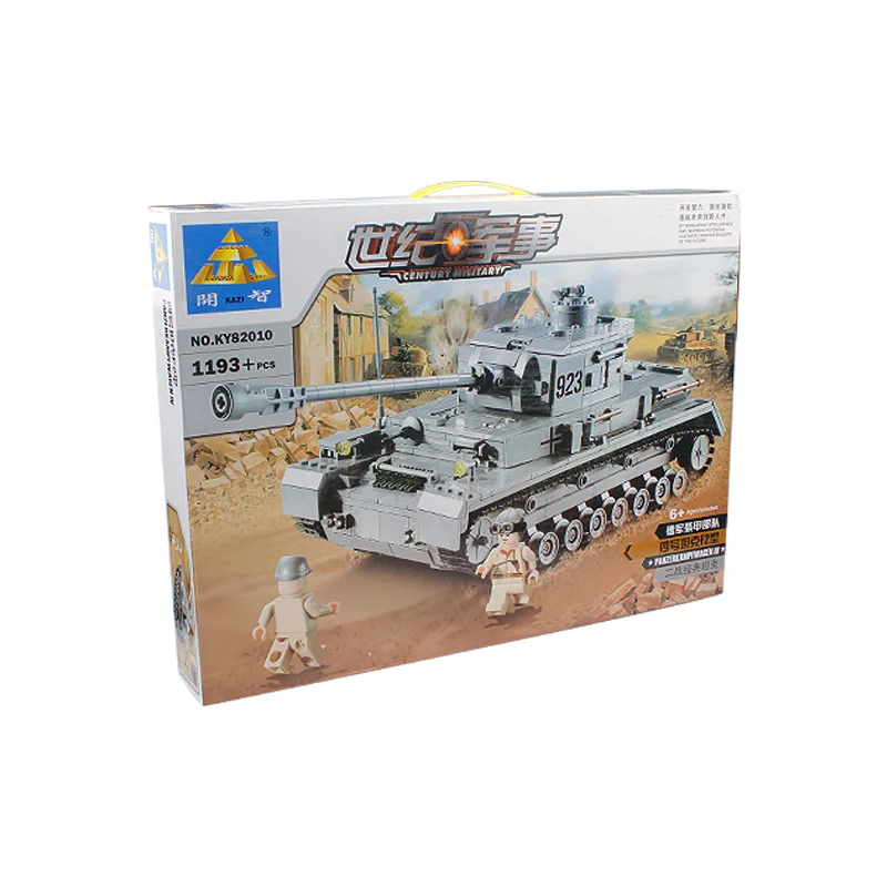 KAZI Didelis Panzer IV Bakas 1193pcs Blokai Karinės Armijos Konstruktoriaus rinkinių Švietimo Asamblėjos Žaislai Vaikams Dovanos