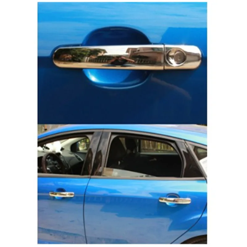 ABS Chrome apdaila Durų Rankena Apima auto automobilių reikmenys Ford focus 2 židinio 3 2005-2011 m. 2012 m. 2013 m. Automobilio Stiliaus
