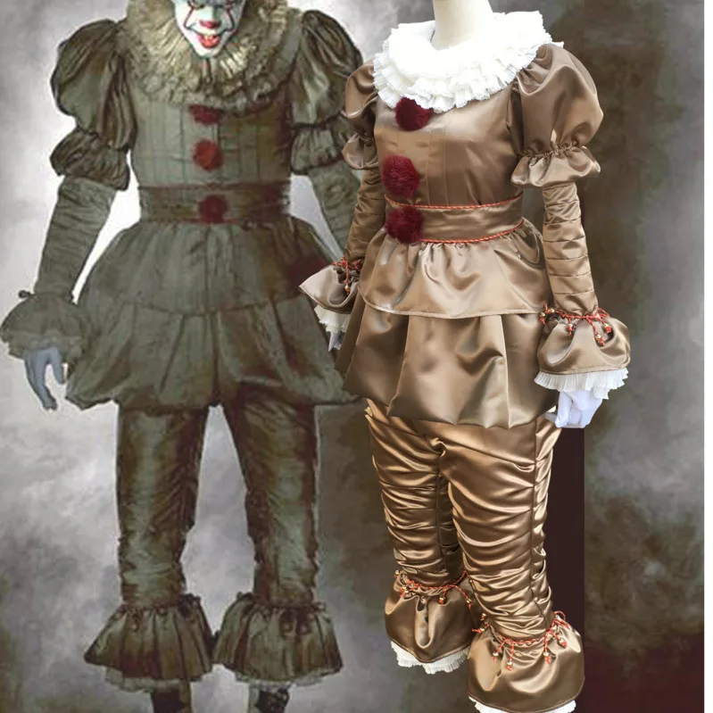 2019 pennywise klounas cosplay kostiumų moterų Teroro Klounas stephen king ' s it filmą halloween kostiumai vyrams suaugusiųjų išgalvotas