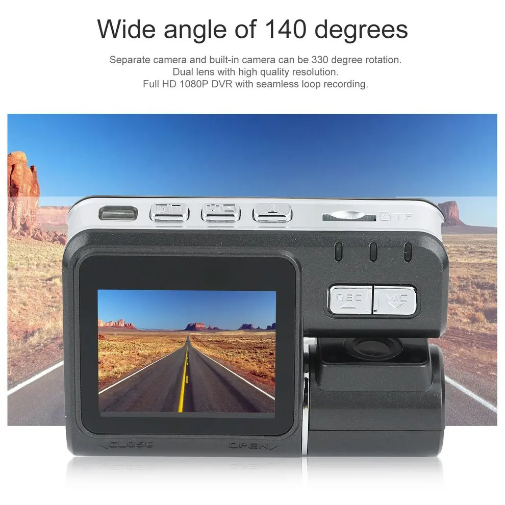Dual Lens Car DVR Kamera I1000 Full 1080P 2.0