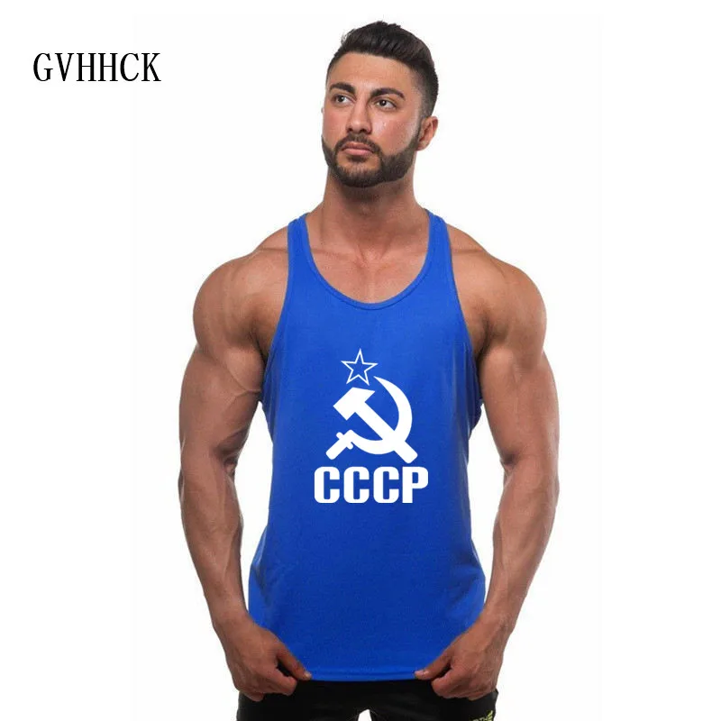 Naujas Vyrų CCCP Rusijos Vyrų SSRS, Sovietų Sąjungos tankų Treniruotės Kultūrizmo berankoviai marškinėliai Vyrų Singlet vest Undershirt drabužiai