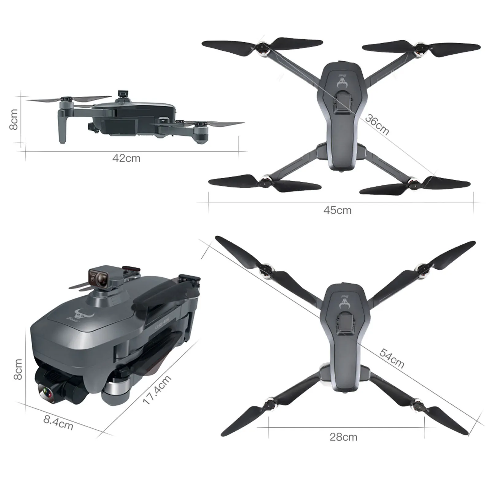 NAUJAS 5G WIFI GPS Drone SG906 Pro Max 4K HD Automatinė Kliūčių Vengimo 3axis Gimbal Fotografijos Quadcopter Fiksuoto aukščio Žaislas