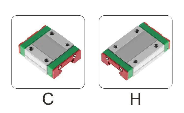 1 MGN12 linijiniai vadovai 100mm-1600MM + 2 MGN12C ar MGN12H slankmačiai CNC dalių 3D spausdintuvai