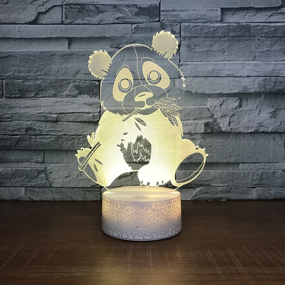 Panda LED Nakties Šviesa 7 Spalvų Kaita, Stalas Šviesos figūrėlių, Berniukų, Mergaičių Gimtadienis Žaislai 280
