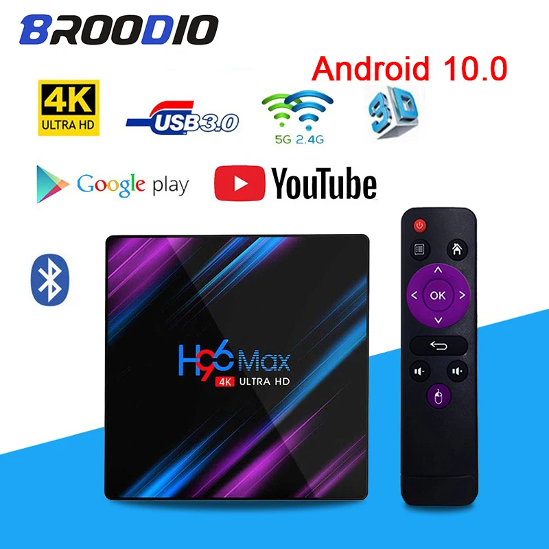 64GB Smart TV Box H96 MAX RK3318 Android 10.0 2GB16GB 4GB 32GB 4K 