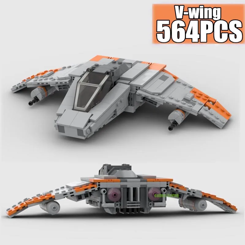 Naujas 564PCS Space Star Wars Serijos V-wing Airspeeder įrangos pardavimas, biuro įrangos Modelis SS-35204 Kūrimo Bloką Plytų Vaikas 