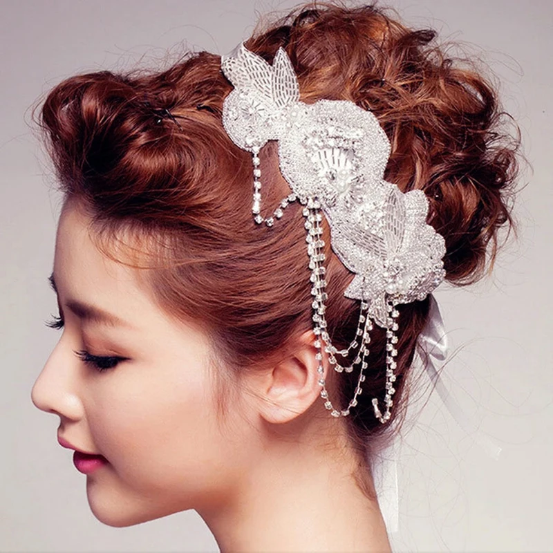 Naujas Dizainas, Vintage Lankelis Prabangių Vestuvių Plaukų Aksesuarų, Klasikinių Vestuvių Kutas Šukuosena Wrap Hairbands Bridesmaid Ornamentu