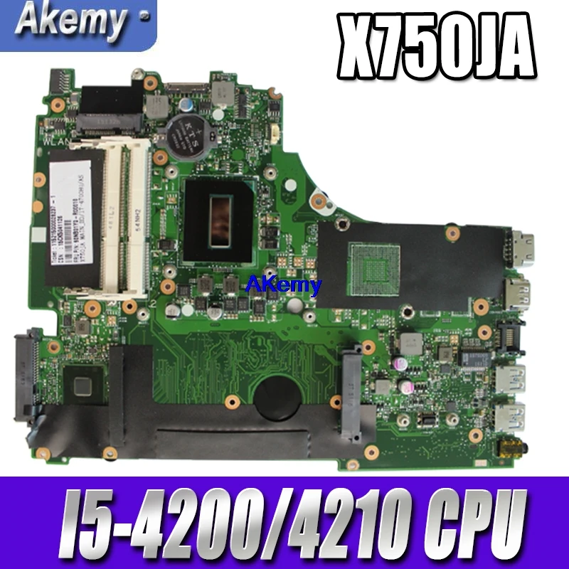 X750JA-I5-4200/4210 Plokštę Už Asus X750J k750J A750J X750JB Sąsiuvinis sąsiuvinis motininės plokštės