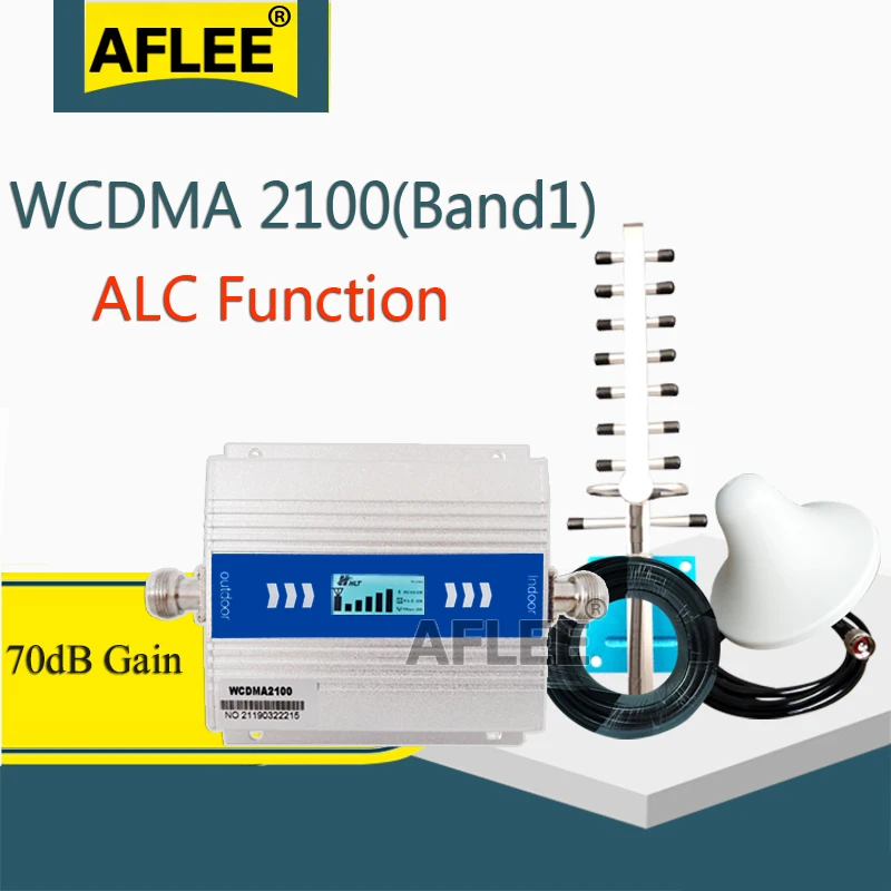 2020 Naujų Atnaujinti!! WCDMA 2100 3G mobiliojo Stiprintuvo 2100Mhz ALC GSM Kartotuvas 2G 3G 4G Mobiliojo ryšio Signalo Stiprintuvas 70dB UMTS WCDMA Rinkinys