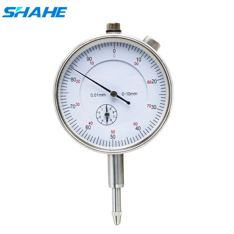 SHAHE 0.01 mm Didelio Tikslumo Metrinių Rinkimo Rodiklis Dial Indikatorius 0-10 mm matuoklį indikatorius