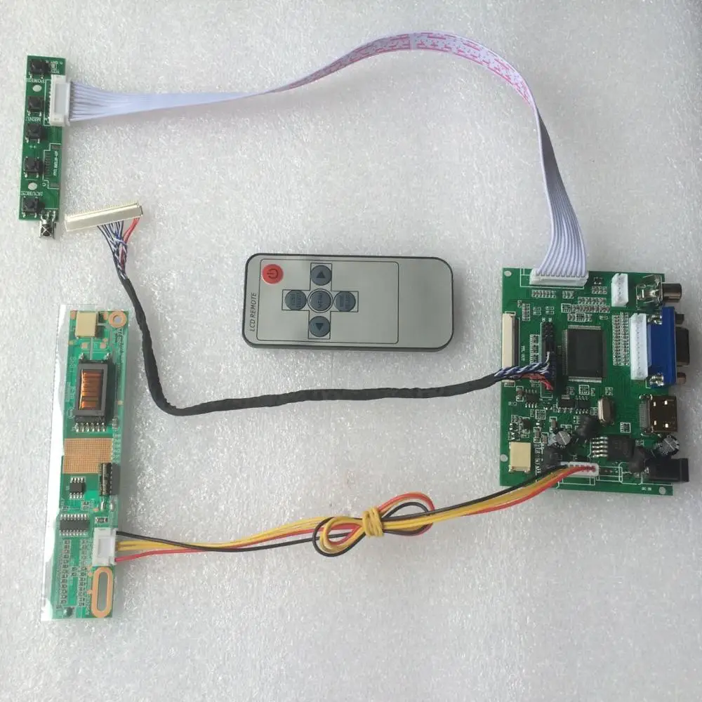 2AV+ VGA LCD nuotolinis HDMI Vairuotojo Valdiklio plokštės Rinkinys, monitorius 15.4