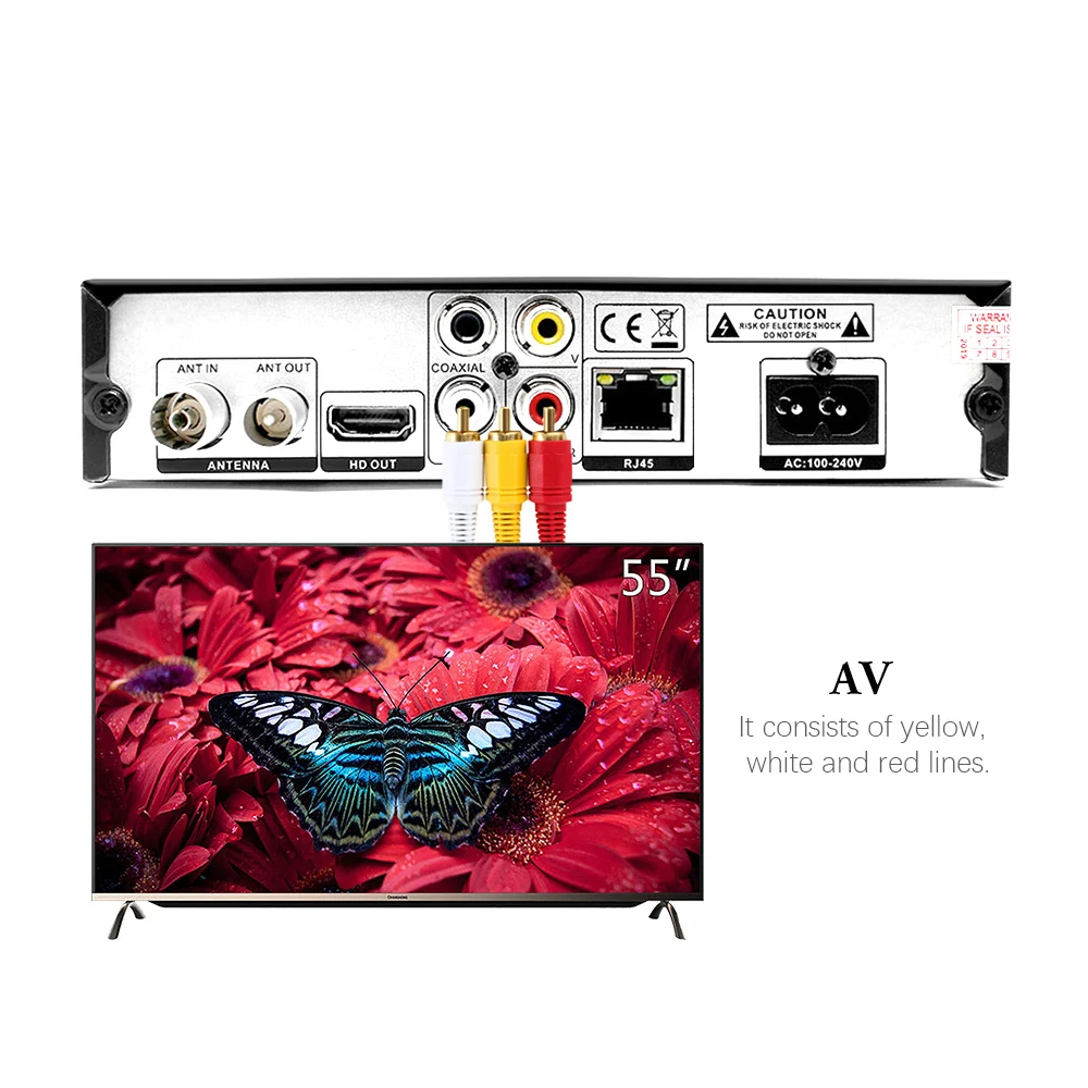 Vmade K6 AV/Scart Sąsaja DVB-T2/DVB-T TV Imtuvas Imtuvo ir HD Antžeminės Skaitmeninės Receptorių Paramos H. 265 AC3 integruota Tinklo