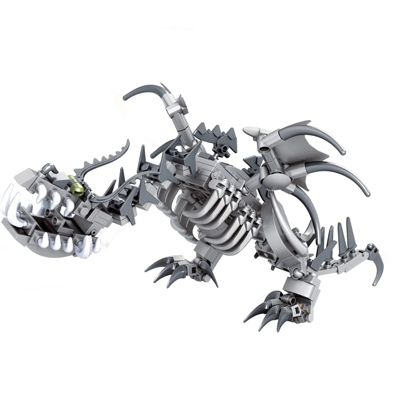AUSINI Drakono Skeleto Blokai Kūrėjas Žaislai Vaikams Kaulų Dinozaurų Modelis Plytų Kaukolė Duomenys Berniukų Žaislais Vaikams