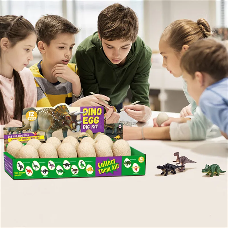Dinozaurų Žaislai Dino Kiaušinių Rinkinys Vaikams Dovanas Atidaryti 12 Unikalių Dinozaurų Kiaušinius Mielas Dinozaurų Atostogų dovanos vaikams brinquedos #4D12