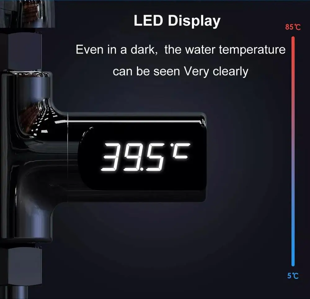 LED Ekranas, Namų Vandens Dušas ThermometerTemperture Metrų Stebėti, Virtuvė, Vonios kambarys, Kūdikių Priežiūros Vanduo LED Temperture